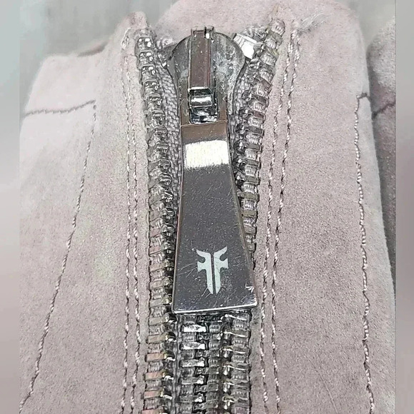 Frye Leather suede Slipper Zip Lena Mules Dusty Rose Size 6M Women’s - Picture 11 of 11